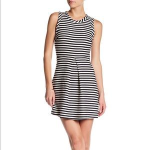 Madewell Black White Afternoon Striped Dress